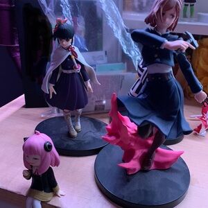 Set of four anime figures